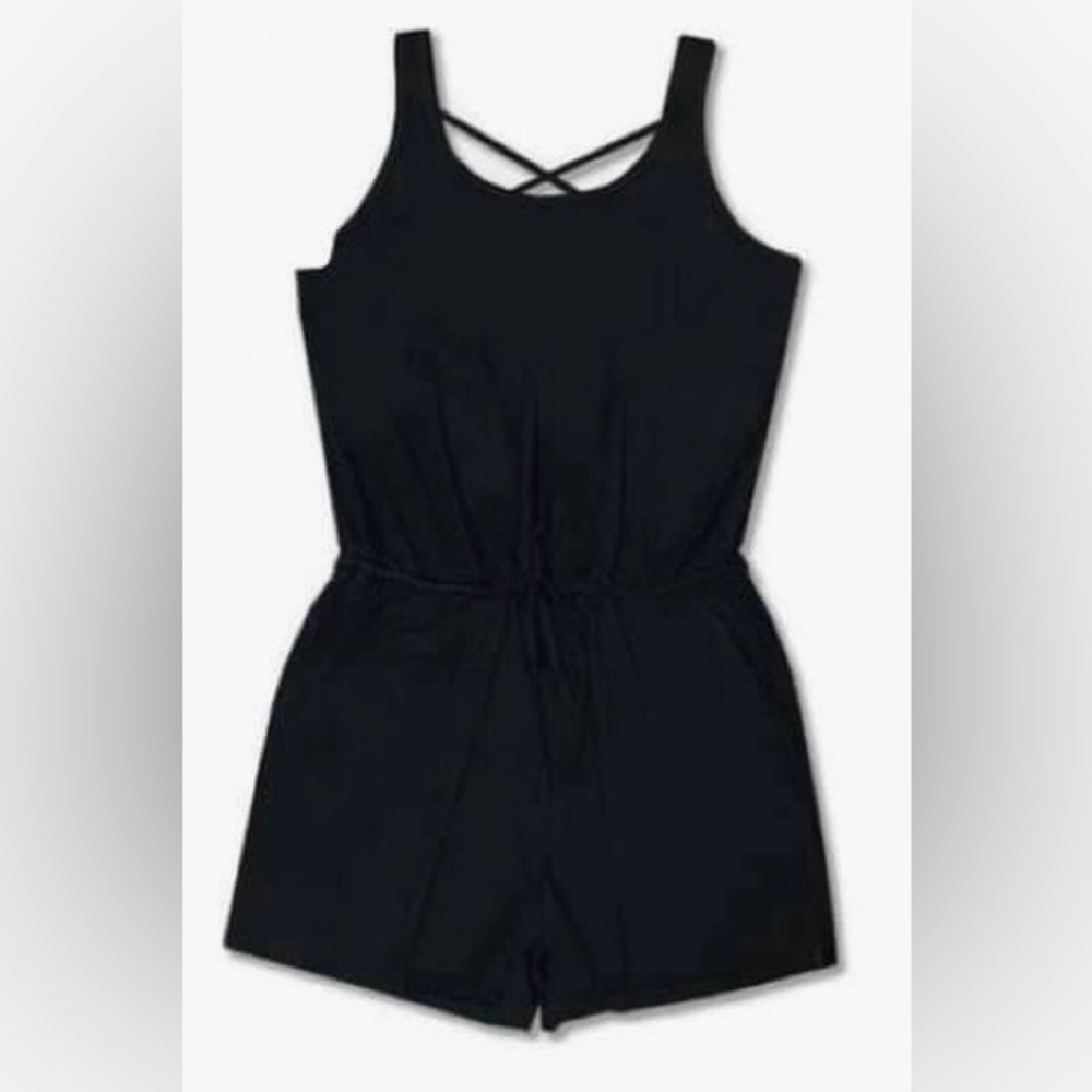 Pixielane women’s black short romper - size M